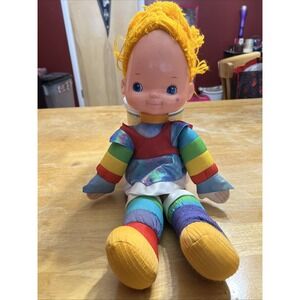 RARE! Vintage 1983 Rainbow Brite LARGE 18"- 19" Plush Doll by Hallmark w/ Dress